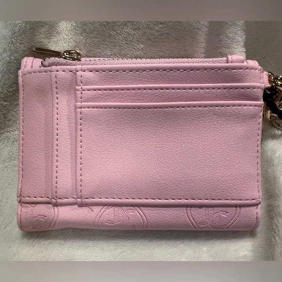 Juicy Couture Light Pink Double-Sided Trifold Wallet with Chain & Charms - Picture 5 of 8